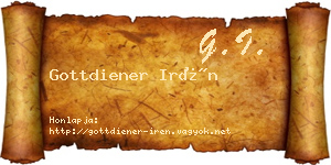 Gottdiener Irén névjegykártya